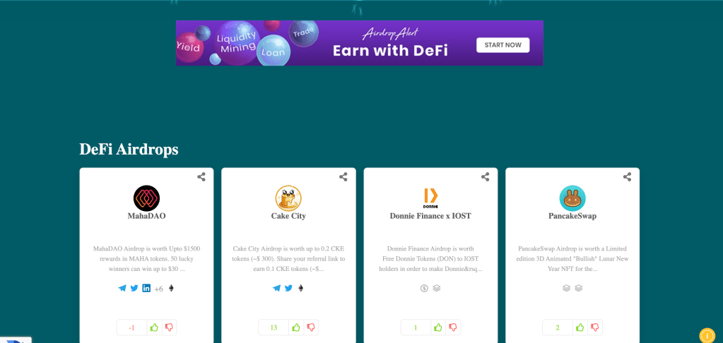 earn defi airdrops