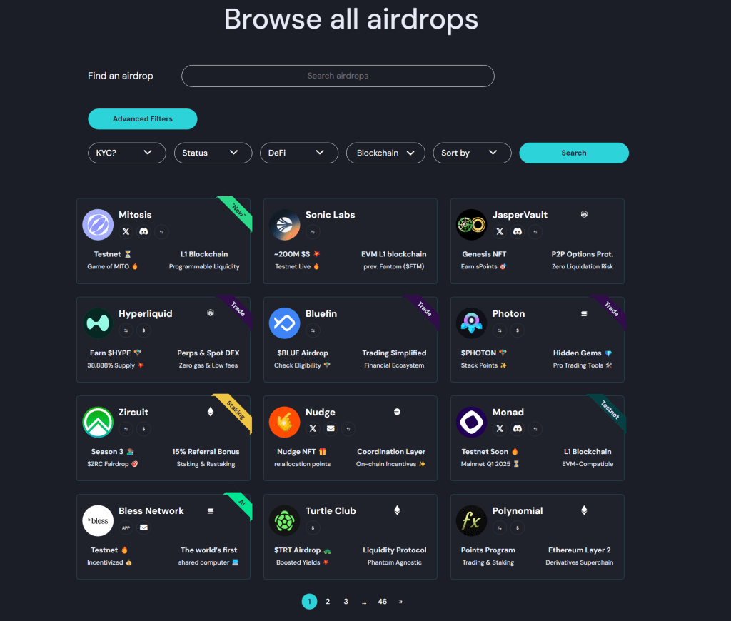 Defi Airdrops