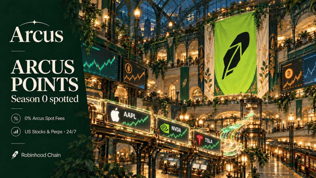 Arcus tokenized stock trading on Robinhood Chain